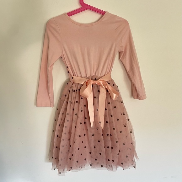 Designer Kidz Polka Dots Long Sleeve Dress - Picture 2 of 6